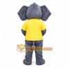 Gray Elephant Mascot Costume with Custom Logo Gray Elephant Mascot Costume with Custom Logo
