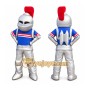 Armored Knight Mascot Costume with Custom Logo