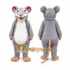 Gray Mouse Mascot Costume with Custom Logo Gray Mouse Mascot Costume with Custom Logo