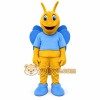 Yellow Butterfly Mascot Costume with Custom Logo