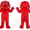 Red Dog Mascot Costume with Custom Logo