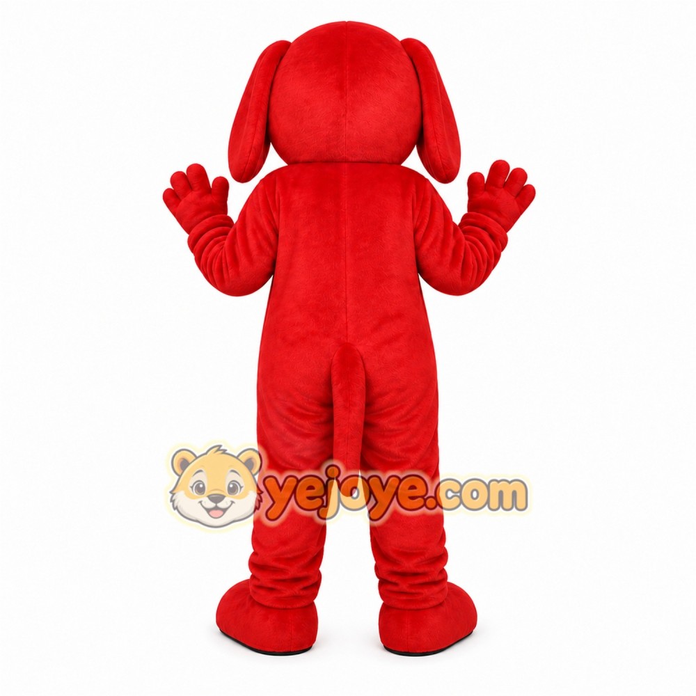 Red Dog Mascot Costume with Custom Logo Red Dog Mascot Costume with Custom Logo