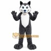 Gray Wolf Mascot Costume with Custom Logo Gray Wolf Mascot Costume with Custom Logo
