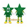 Green Star Mascot Costume with Custom Logo Green Star Mascot Costume with Custom Logo