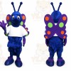 Blue Butterfly Mascot Costume with Custom Logo