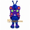 Blue Butterfly Mascot Costume with Custom Logo
