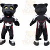 Black Panther Mascot Costume with Custom Logo