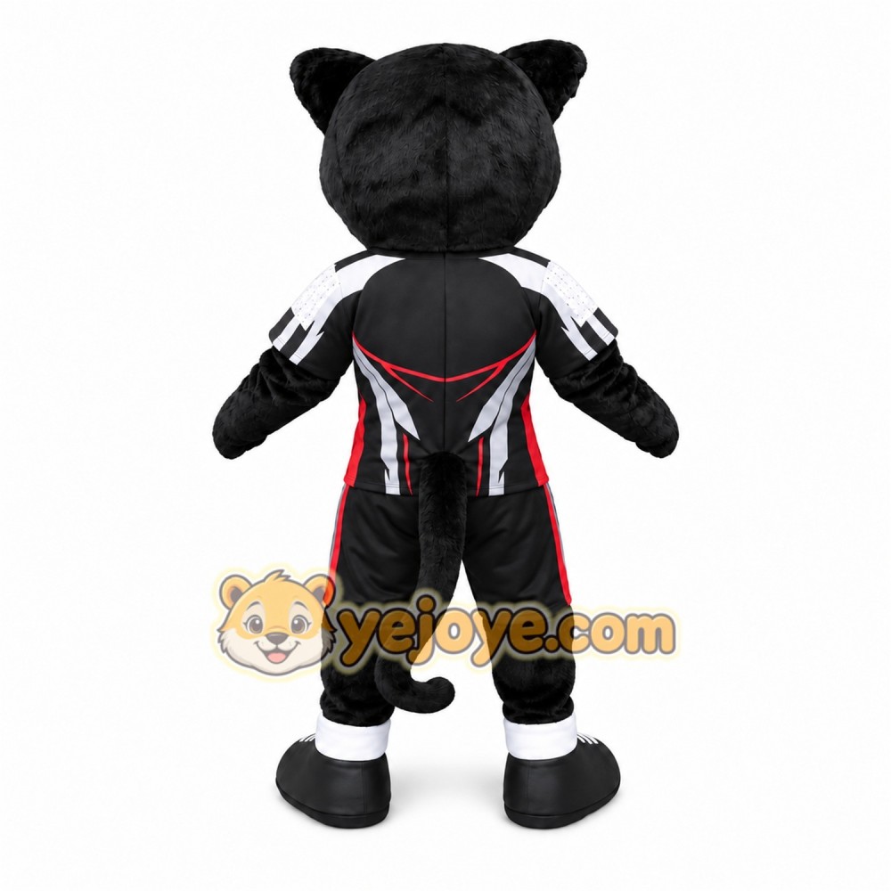 Black Panther Mascot Costume with Custom Logo Black Panther Mascot Costume with Custom Logo