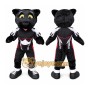 Black Panther Mascot Costume with Custom Logo