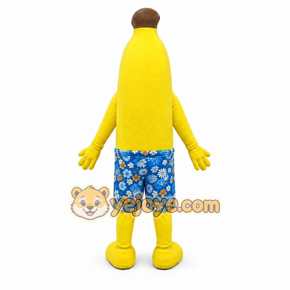 Yellow Banana Mascot Costume with Custom Logo Yellow Banana Mascot Costume with Custom Logo