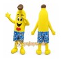 Yellow Banana Mascot Costume with Custom Logo
