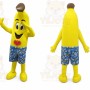 Yellow Banana Mascot Costume with Custom Logo
