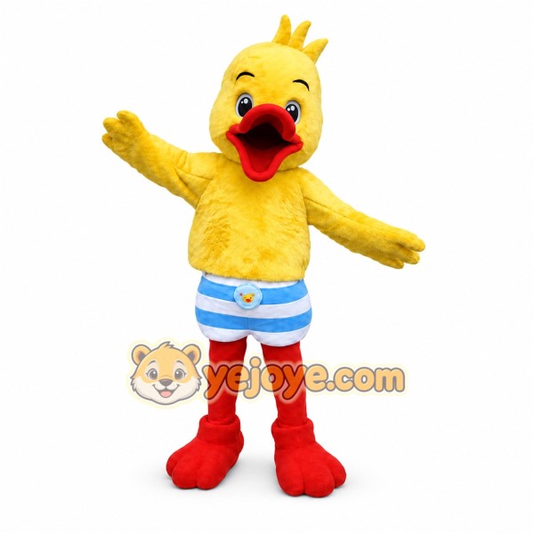 Yellow Duck Mascot Costume with Custom Logo Yellow Duck Mascot Costume with Custom Logo
