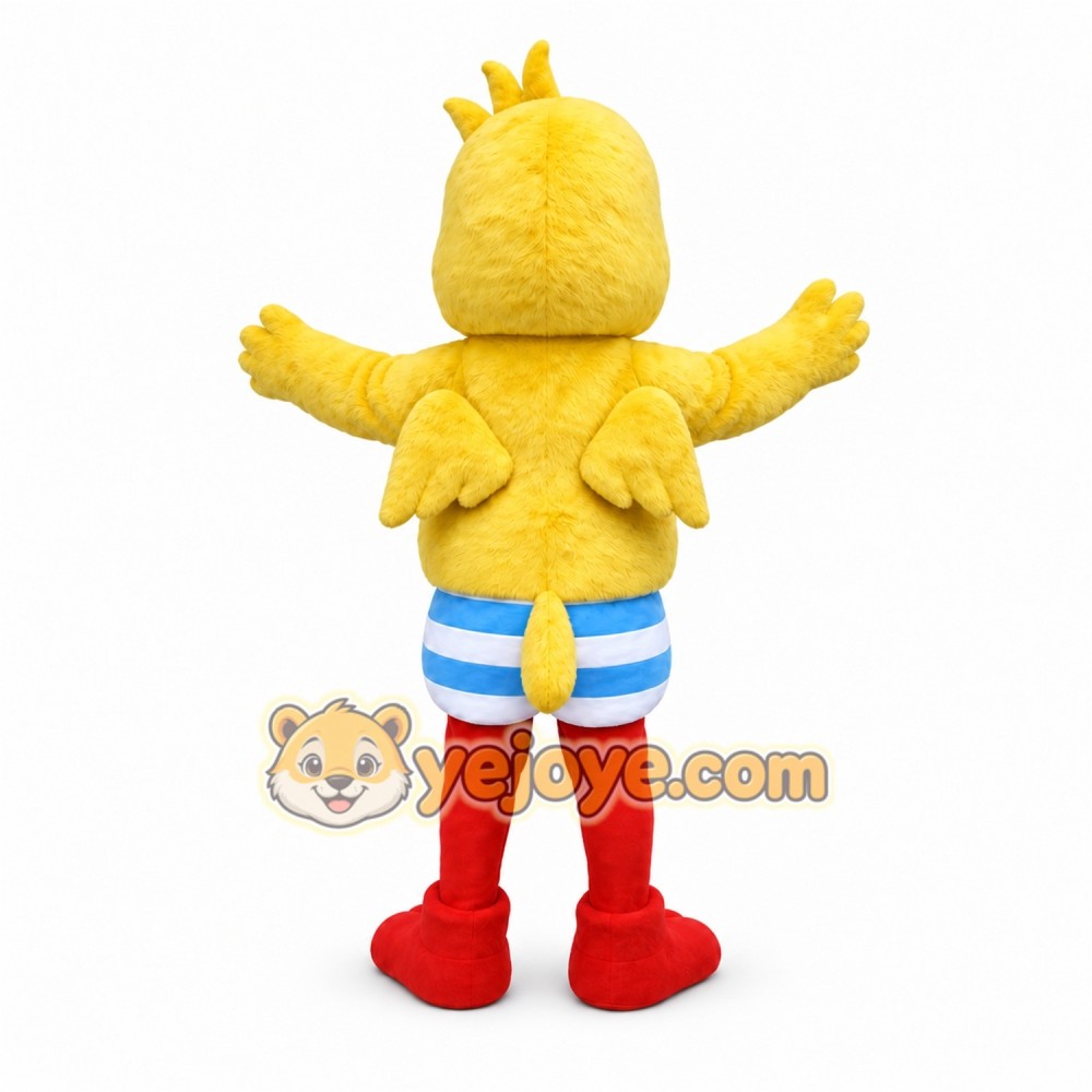 Yellow Duck Mascot Costume with Custom Logo Yellow Duck Mascot Costume with Custom Logo