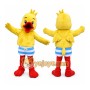 Yellow Duck Mascot Costume with Custom Logo
