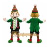 Green Elf Mascot Costume with Custom Logo Green Elf Mascot Costume with Custom Logo