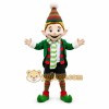 Green Elf Mascot Costume with Custom Logo Green Elf Mascot Costume with Custom Logo