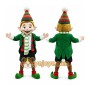 Green Elf Mascot Costume with Custom Logo