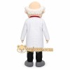 White Scientist Mascot Costume with Custom Logo White Scientist Mascot Costume with Custom Logo
