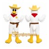 White Chicken Mascot Costume with Custom Logo White Chicken Mascot Costume with Custom Logo