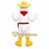 White Chicken Mascot Costume with Custom Logo White Chicken Mascot Costume with Custom Logo