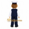Blue Sailor Mascot Costume with Custom Logo