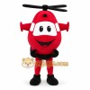 Red Helicopter Mascot Costume with Custom Logo Red Helicopter Mascot Costume with Custom Logo