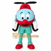Red Helicopter Mascot Costume with Custom Logo Red Helicopter Mascot Costume with Custom Logo