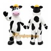 White Cow Mascot Costume with Custom Logo
