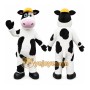 White Cow Mascot Costume with Custom Logo