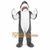 Gray Shark Mascot Costume with Custom Logo Gray Shark Mascot Costume with Custom Logo