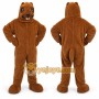 Brown Beaver Mascot Costume with Custom Logo