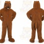 Brown Beaver Mascot Costume with Custom Logo