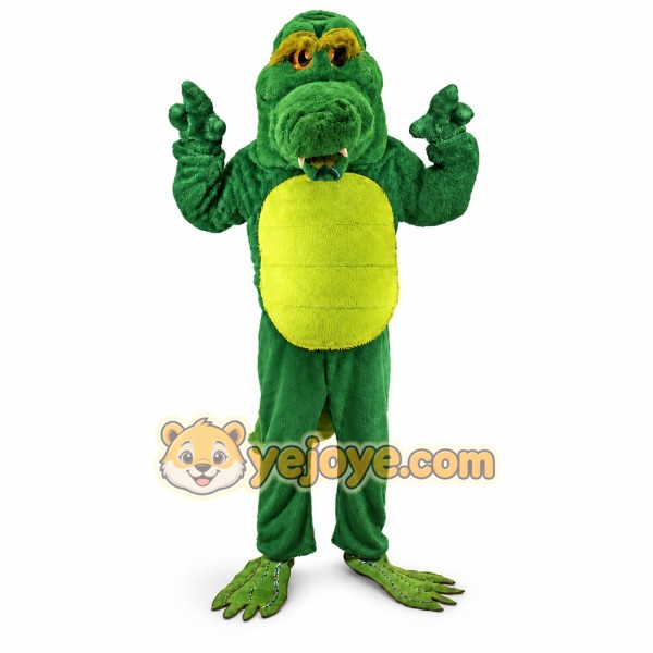 Green Alligator Mascot Costume with Custom Logo Green Alligator Mascot Costume with Custom Logo