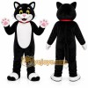 Black Cat Mascot Costume with Custom Logo Black Cat Mascot Costume with Custom Logo