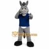 Gray Donkey Mascot Costume with Custom Logo Gray Donkey Mascot Costume with Custom Logo