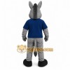 Gray Donkey Mascot Costume with Custom Logo Gray Donkey Mascot Costume with Custom Logo