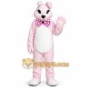 Pink Rabbit Mascot Costume with Custom Logo Pink Rabbit Mascot Costume with Custom Logo
