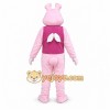 Pink Rabbit Mascot Costume with Custom Logo Pink Rabbit Mascot Costume with Custom Logo