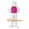 White Rabbit Mascot Costume with Custom Logo White Rabbit Mascot Costume with Custom Logo