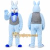 Blue Rabbit Mascot Costume with Custom Logo Blue Rabbit Mascot Costume with Custom Logo