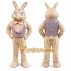 Brown Rabbit Mascot Costume with Custom Logo Brown Rabbit Mascot Costume with Custom Logo