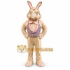 Brown Rabbit Mascot Costume with Custom Logo Brown Rabbit Mascot Costume with Custom Logo