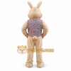 Brown Rabbit Mascot Costume with Custom Logo Brown Rabbit Mascot Costume with Custom Logo