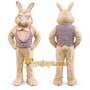 Brown Rabbit Mascot Costume with Custom Logo