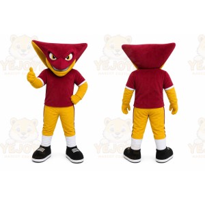 Red Bird Mascot Costume with Custom Logo