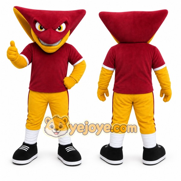 Red Bird Mascot Costume with Custom Logo