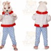 White Rabbit Mascot Costume with Custom Logo