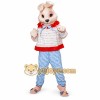 White Rabbit Mascot Costume with Custom Logo White Rabbit Mascot Costume with Custom Logo