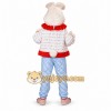 White Rabbit Mascot Costume with Custom Logo White Rabbit Mascot Costume with Custom Logo